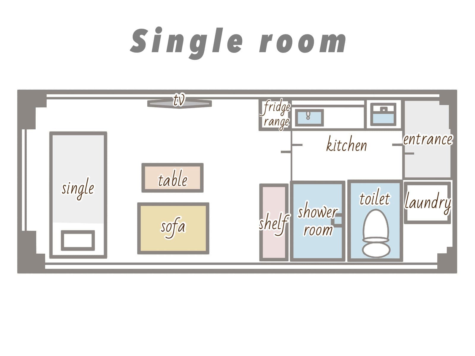 シングル - シティビューの間取り
